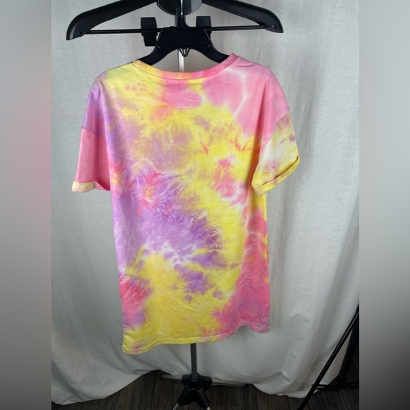 ELODIE TIE DYE CREW NECK T-SHIRT DRESS Size Small NWT - Picture 9 of 17